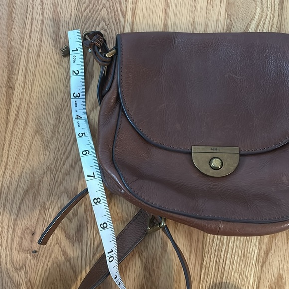 Fossil Brown Leather Crossbody Bag - Picture 6 of 6